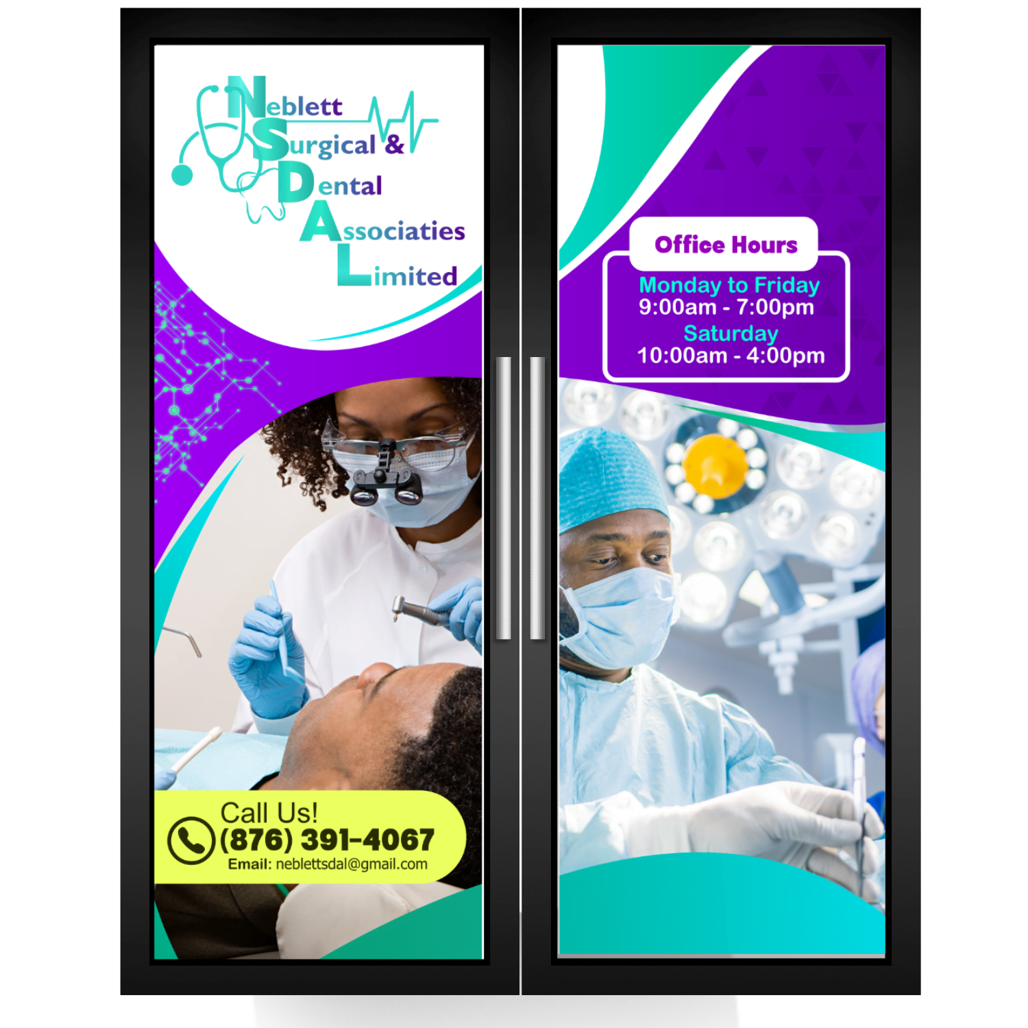 Commercial Glass Double Door